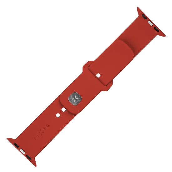 Каишка за Apple Watch 1/2/3/3/4/4/5/5/5/6/6/7/8/7/8/9/10/SE/SE/SE 2/Ultra/Ultra 2 ( 42/44/45/46/49 мм) - Фиксиран силиконов комплект спортни каишки - Червен