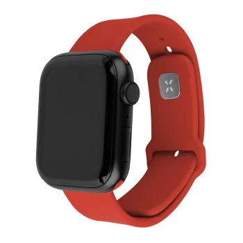 Каишка за Apple Watch 1/2/3/3/4/4/5/5/5/6/6/7/8/7/8/9/10/SE/SE/SE 2/Ultra/Ultra 2 ( 42/44/45/46/49 мм) - Фиксиран силиконов комплект спортни каишки - Червен