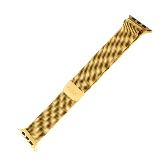 Каишка за Apple Watch 1/2/3/3/4/4/5/5/6/6/7/8/7/8/9/10/10/SE/SE 2 (38/40/41/42 mm ) - Фиксирана мрежеста каишка - злато