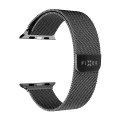 Каишка за Apple Watch 1/2/3/3/4/4/5/5/6/6/7/8/7/8/9/10/10/SE/SE 2 (38/40/41/42 mm ) - Фиксирана мрежеста каишка - черна