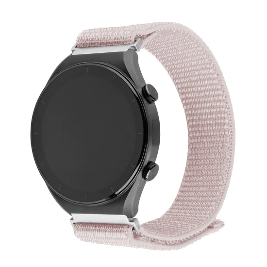 Каишка за Huawei Watch GT 2 (46 мм)/GT 2 Pro/GT 3 Pro (46 мм)/Ultimate, Xiaomi Watch S1 - Фиксирана найлонова спортна каишка - розово злато