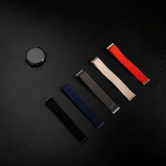 Каишка за Huawei Watch GT 2 (46 мм)/GT 2 Pro/GT 3 Pro (46 мм)/Ultimate, Xiaomi Watch S1 - Фиксирана найлонова спортна каишка - розово злато