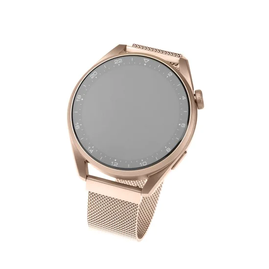 Каишка за Huawei Watch GT 2 (46 мм)/GT 2 Pro/GT 3 Pro (46 мм)/Ultimate, Xiaomi Watch S1 - фиксирана мрежеста каишка - розово злато