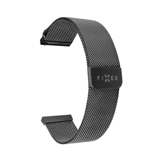 Каишка за Huawei Watch GT 4 (41mm)/W1/Honor Watch S1/Garmin Venu 2S/Vivoactive 4S - Фиксирана мрежеста каишка - Черен