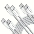 Кабел за данни Type-C за Apple, Android, PD60W, супер бързо зареждане, 1 м - (PCB114D) - жълт