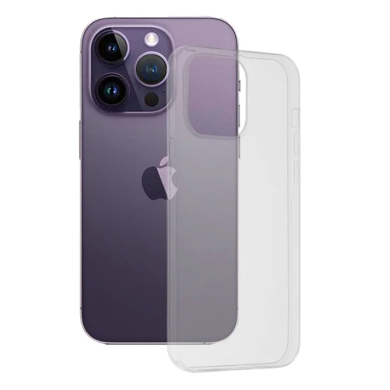 Калъф за iPhone 14 Pro Max - Прозрачен силикон - Прозрачен