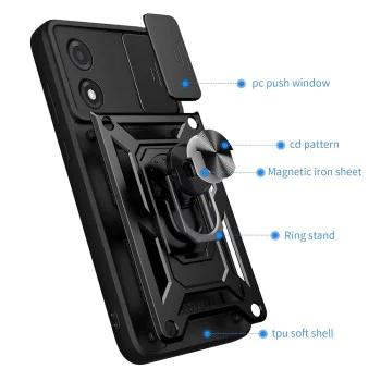 Калъф за Tecno Pova 5 Pro - CamShield Series - черен