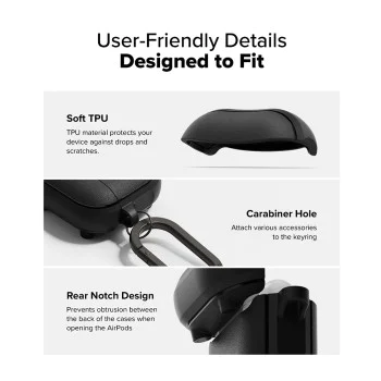 Калъф за AirPods 4 - Ringke Onyx Magnetic - Warm Grey