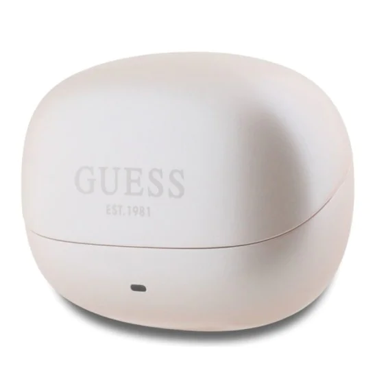 Безжични стерео слушалки, Bluetooth - отпечатано лого на Guess Capsule (GUTWST88MCTGP) - розово
