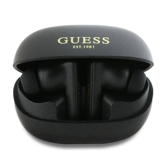 Безжични стерео, Bluetooth слушалки - отпечатано лого на Guess Capsule (GUTWST88MCTGK) - черно