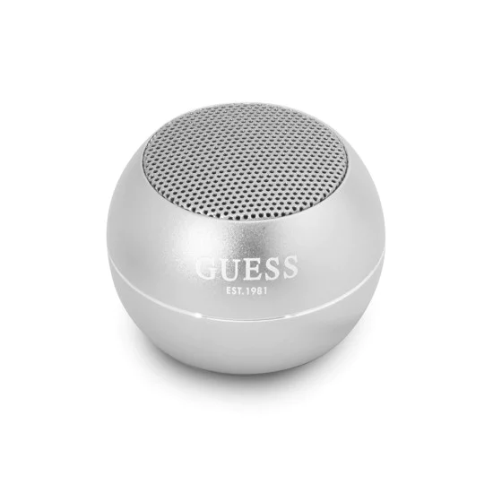 Преносим Bluetooth 5.0 високоговорител, 3W, 300mAh, 4H - Guess (GUWSALGEG) - сив