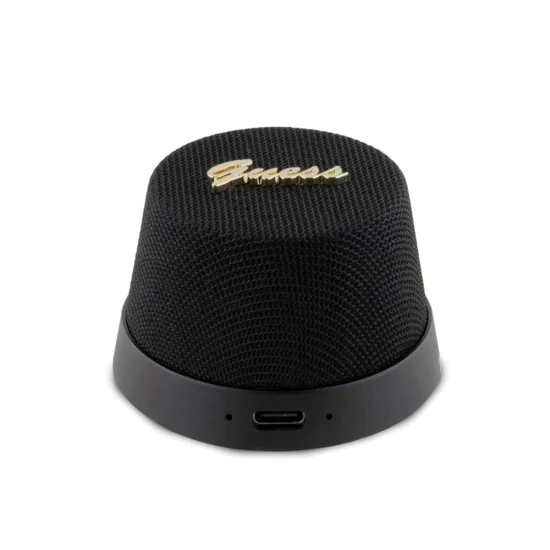 Преносим високоговорител TWS, Bluetooth V5.3, 700mAh, 3W - Guess Magnetic Script Metal (GUWSC3ALSMK) - Черен