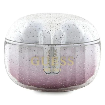 Безжични слушалки, Bluetooth 5.3, IPX4, Type-C - Guess (GUTWSHDGKEEP) - Glitter Pink Gradient