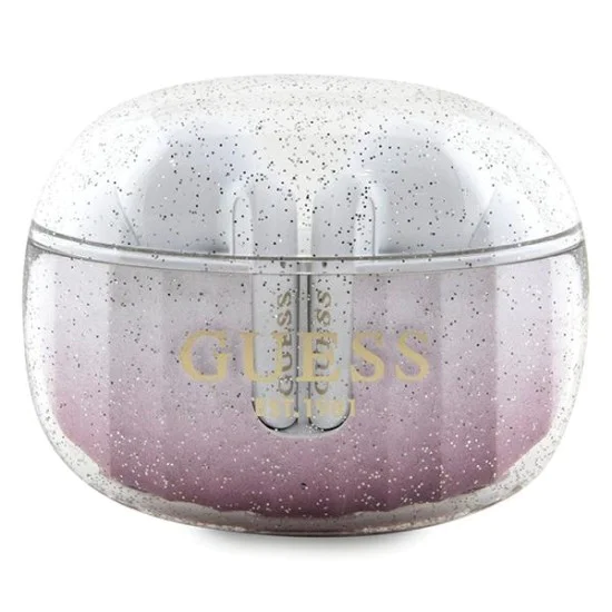 Безжични слушалки, Bluetooth 5.3, IPX4, Type-C - Guess (GUTWSHDGKEEP) - Glitter Pink Gradient