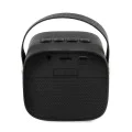 Преносим високоговорител Bluetooth 5.3, TWS, 5W, AUX, TF карта - Безжичен високоговорител Guess PU кожа 4G Script Logo (GUWSB2P4SMK) - Черен