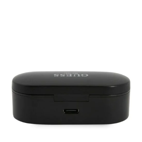 Слушалки за поставяне в ушите, Bluetooth 5.0, TWS, IPX4 - Guess (GUTWSTST31EK) - черни