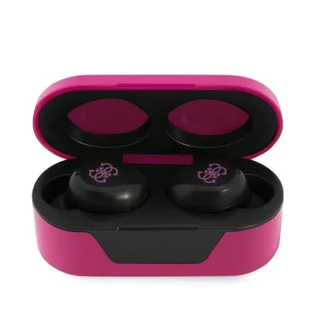 Слушалки за поставяне в ушите, Bluetooth 5.0, TWS, IPX4 - Guess (GUTWST31EM) - магента