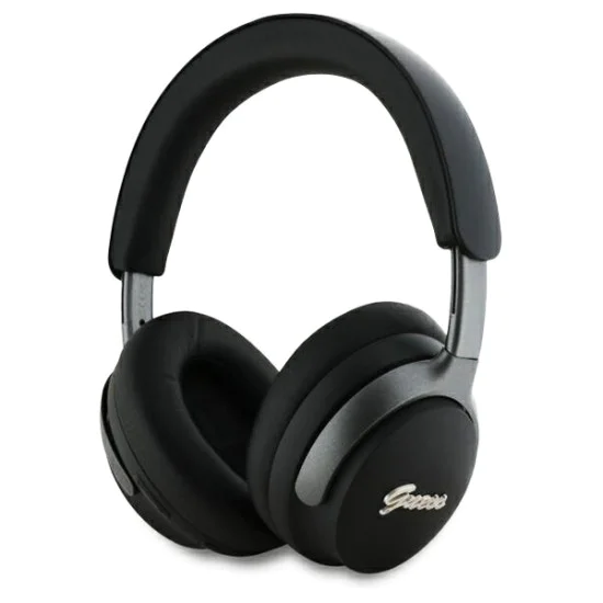 Слушалки за уши, ANC, Bluetooth - лого на Guess Metal Script (GUBHC22PSFCSMK) - черни