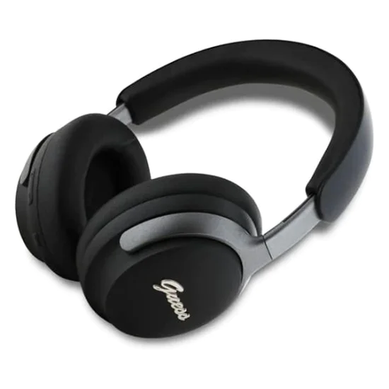 Слушалки за уши, ANC, Bluetooth - лого на Guess Metal Script (GUBHC22PSFCSMK) - черни