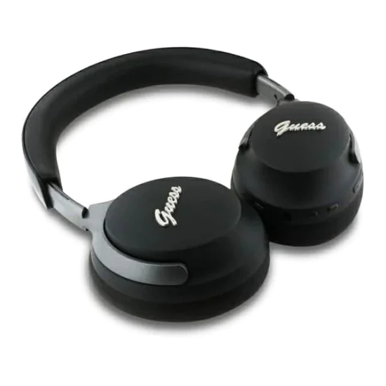 Слушалки за уши, ANC, Bluetooth - лого на Guess Metal Script (GUBHC22PSFCSMK) - черни