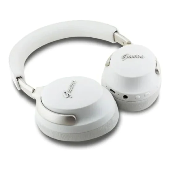 Слушалки за уши, ANC, Bluetooth - лого на Guess Metal Script (GUBHC22PSFCSME) - бежови