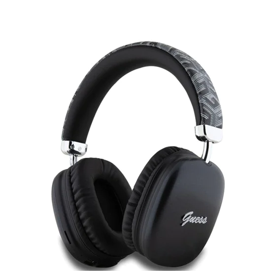 Слушалки Bluetooth Over-ear, 400mAh - Guess GCUBE Metallic Script Logo (GUBHK1GCTCSK) - черни