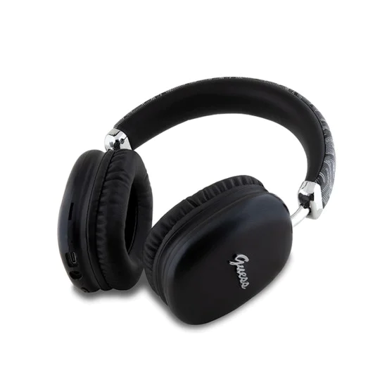Слушалки Bluetooth Over-ear, 400mAh - Guess GCUBE Metallic Script Logo (GUBHK1GCTCSK) - черни