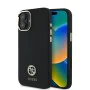 Калъф за iPhone 16 - Guess Silicone Logo Rhinestone 4G (GUHCP16SM4DGPK) - Черен