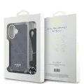 Калъф за iPhone 16 - Guess Crossbody Cord 4G Print (GUHCP16SHC4SEK) - Черен