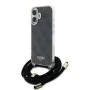 Калъф за iPhone 16 - Guess Crossbody Cord 4G Print (GUHCP16SHC4SEK) - Черен