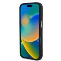 Калъф за iPhone 16 Pro - Guess - Silicone Script Metal Logo & Frame (GUHCP16LSMBSLK) - Черен