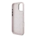 Калъф за iPhone 16 Plus - Guess Silicone Script Metal Metal Logo & Frame (GUHCP16MSMBSLP) - Розов
