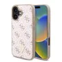 Калъф за iPhone 16 Plus - Guess Hardcase 4G Triangle Metal Metal Logo (GUHCP16MPG4GPH) - Бял