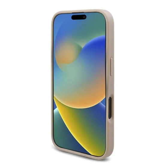Калъф за iPhone 16 Plus - Guess Hardcase 4G Triangle Metal Metal Logo (GUHCP16MPG4GPH) - Бял