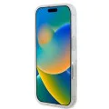 Калъф за iPhone 16 - Guess IML Glitter Circle MagSafe (GUHMP16SHFGERET) - Прозрачен