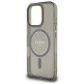 Калъф за iPhone 16 Pro - Guess IML Glitter Circle MagSafe MagSafe MagSafe (GUHMP16LHFGEREK) - Черен