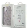 Калъф за iPhone 14 - Guess 4G Ring Classic Classic Logo MagSafe (GUHMP14SG4GFRP) - Розов