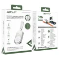Зарядно устройство за SmartWatch E21 – Безжично зарядно устройство Acefast, за iWatch, 5 W, с кабел Type-C, широка съвместимост, преносимо – сребристо