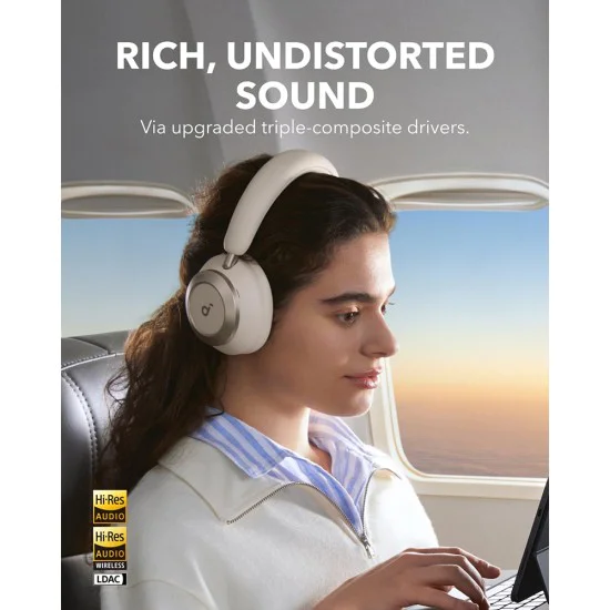 Bluetooth слушалка с микрофон, ANC - Anker (A3062G11) - бяла