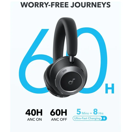 Bluetooth слушалка с микрофон, ANC - Anker (A3062G11) - черна