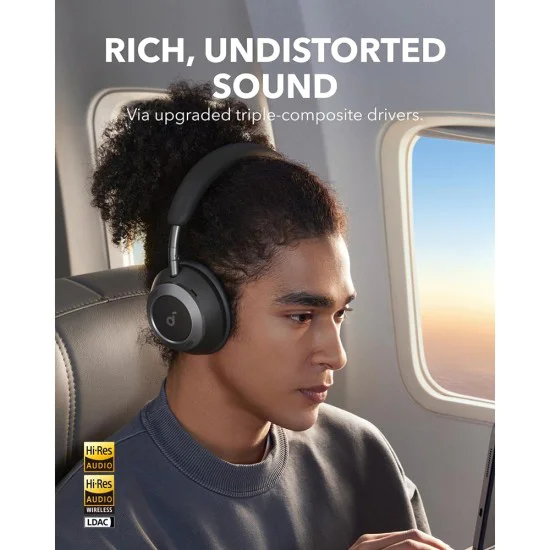 Bluetooth слушалка с микрофон, ANC - Anker (A3062G11) - черна