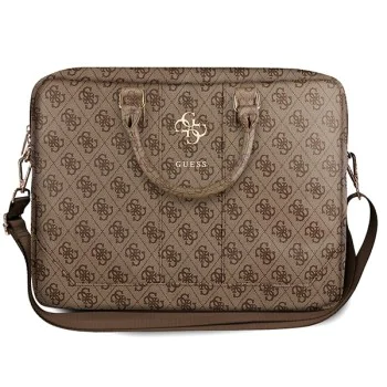 Унисекс чанта за лаптоп 15" със сваляща се каишка - Guess (GUCB15G4GFBR) - кафява