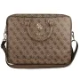 Унисекс чанта за лаптоп 15" със сваляща се каишка - Guess (GUCB15G4GFBR) - кафява