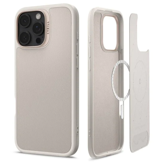 Калъф за iPhone 16 Pro Max - Spigen Cyrill Kajuk MagSafe - Кремав