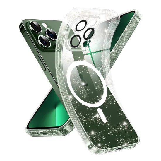 Калъф за iPhone 13 Pro - SparkleSkin MagSafe Series - Clear