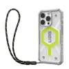 Калъф за iPhone 16 Pro - UAG Pathfinder Clear Magsafe - Active Neon Lanyard