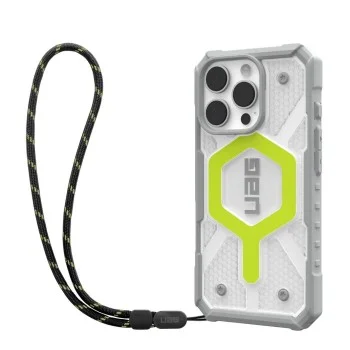 Калъф за iPhone 16 Pro - UAG Pathfinder Clear Magsafe - Active Neon Lanyard
