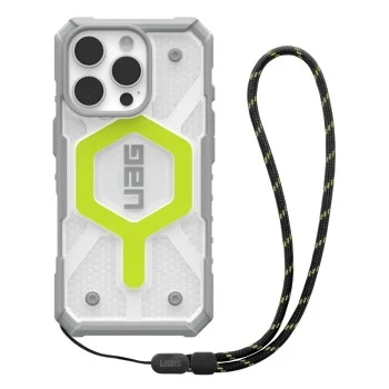 Калъф за iPhone 16 Pro - UAG Pathfinder Clear Magsafe - Active Neon Lanyard