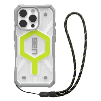 Калъф за iPhone 16 Pro Max - UAG Pathfinder Clear MagSafe - Active Neon Lanyard