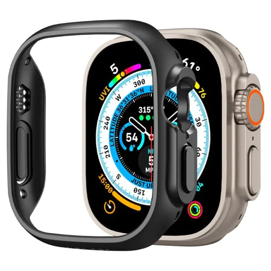 Протектор за Apple Watch Ultra / Ultra 2 - Spigen Thin Fit - черен